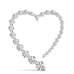 white gold diamond heart pendant
