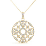 yellow gold diamond fashion pendant