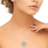two tone diamond statement pendant