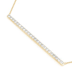 yellow gold diamond bar pendant
