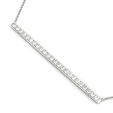 white gold diamond bar pendant