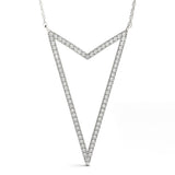 platinum diamond arrowhead pendant 