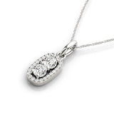 white gold diamond pendant necklace