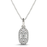 white gold diamond pendant necklace