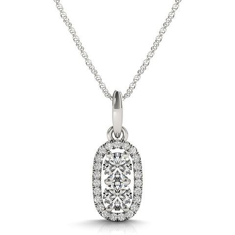white gold diamond pendant necklace
