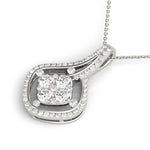 white gold diamond fashion pendant 