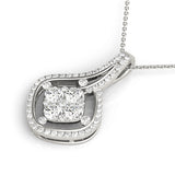 white gold diamond fashion pendant 