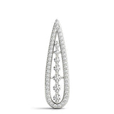 platinum diamond drop pendant