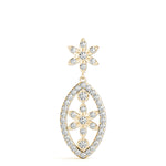yellow gold diamond flower pendant