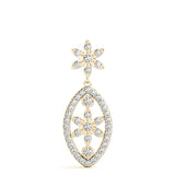 yellow gold diamond flower pendant
