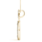 yellow gold diamond flower pendant