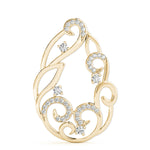 yellow gold diamond swirl pendant