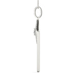 white gold triangular diamond pendant