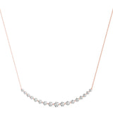 rose gold graduated diamond necklace 