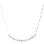 white gold graduated diamond necklace