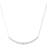 white gold graduated diamond necklace