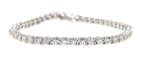 14kt white gold 3 carat diamond tennis bracelet