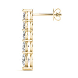 yellow gold journey diamond drop earrings