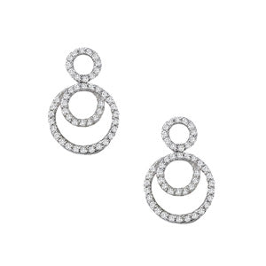 Circle diamond deals earrings