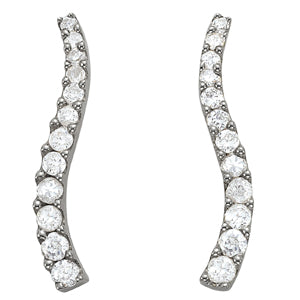 white gold diamond journey earrings
