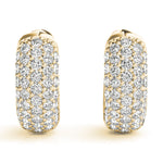 yellow gold diamond huggie earrings