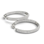 white gold pave inside out diamond hoop earrings