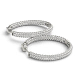 white gold pave inside out diamond hoop earrings
