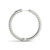 white gold pave inside out diamond hoop earrings