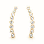 yellow gold Bezel-Set Diamond Ear Climbers
