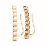 yellow gold Bezel-Set Diamond Ear Climbers