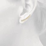 yellow gold Bezel-Set Diamond Ear Climbers