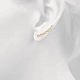 yellow gold Bezel-Set Diamond Ear Climbers