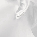 white gold bezel set diamond ear climbers