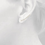 yellow gold graduated diamond ear climbers 