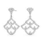 white gold diamond fashion drop earrings