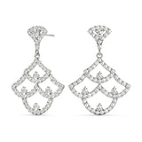 white gold diamond fashion drop earrings