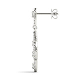 white gold diamond fashion drop earrings