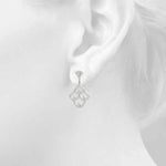white gold diamond fashion drop earrings