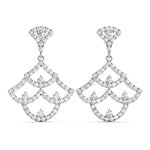 white gold diamond fashion drop earrings
