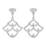 white gold diamond fashion drop earrings