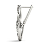 white gold swirl diamond j hoop earrings