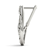 white gold swirl diamond j hoop earrings