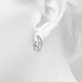 white gold swirl diamond j hoop earrings