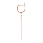 rose gold triangle drop diamond earrings