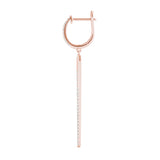 rose gold triangle drop diamond earrings