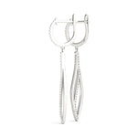 white gold diamond fashion drop earrings
