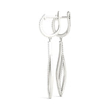 white gold diamond fashion drop earrings