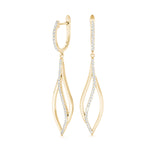 yellow gold diamond fashion drop earrings
