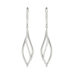 white gold diamond fashion drop earrings