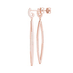 rose gold diamond drop earrings